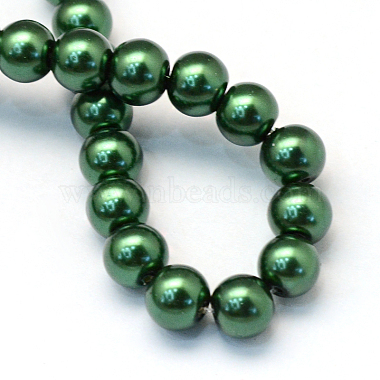 Baking Painted Pearlized Glass Pearl Round Bead Strands(X-HY-Q003-6mm-75)-4