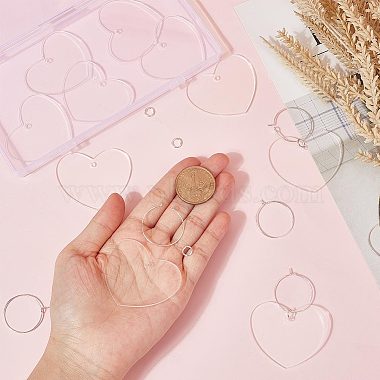 Sunnyclue diy kits para hacer amuletos para copas de vino en forma de corazón(DIY-SC0021-51)-3