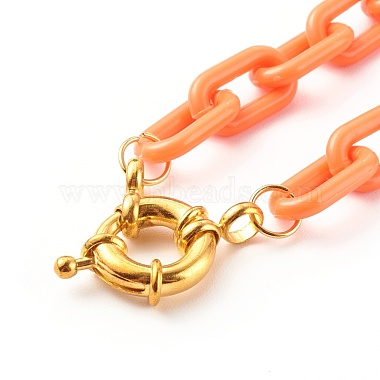 ABS Plastic Cable Chain Necklaces(NJEW-JN03478)-3