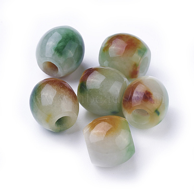 13mm Barrel Myanmar Jade Beads
