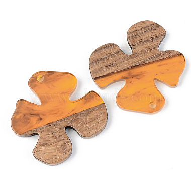 Resin & Walnut Wood Pendants(RESI-S389-052B-A01)-2