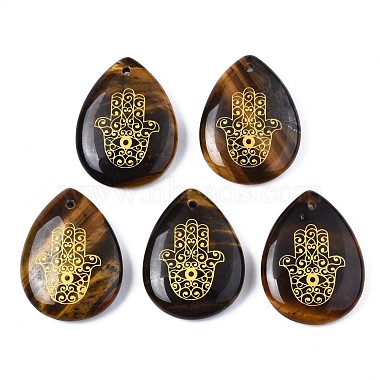 Teardrop Tiger Eye Pendants