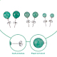 3 Pairs 3 Styles Natural Green Aventurine Round Stud Earrings with 925 Sterling Silver Pins(EJEW-FI0002-16)-3