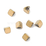 304 Stainless Steel Beads, Triangle, Ion Plating(IP), Real 18K Gold Plated, 2.5x3x2.5mm, Hole: 1.2mm(STAS-Z178-05G)