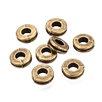 Tibetan Style Alloy Spacer Beads, Donut, Cadmium Free & Nickel Free & Lead Free, Antique Bronze, 6x2mm, Hole: 2.5mm(X-TIBE-Q063-53AB-NR)