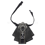1Pc Detachable Polyester & Zinc Alloy & Glass Bowties Shoulder, DIY Garment Accessories, Black, 490mm(AJEW-HY0003-56)