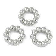 CCB Plastic Linking Rings, Ball Ring, Platinum, 15x15.5x4mm, Inner Diameter: 8x7mm(CCB-G020-42C-P)