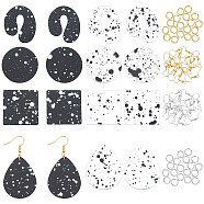 Olycraft Big Dangle Earrings DIY Making Kit, Including Airspay Painted Acrylic Pendants, Brass Earring Hooks & Open Jump Rings, for Jewelry Making, Mixed Color, Pendant: 16pcs/set(DIY-OC0007-94)