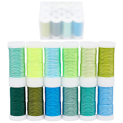 12 Rolls 12 Colors Nylon Cord, for Chinese Knotting, with PET Box, Mixed Color, 0.8mm, about 21.87 Yards(20m)/roll, 1 color/roll(OCOR-WH0066-69B)