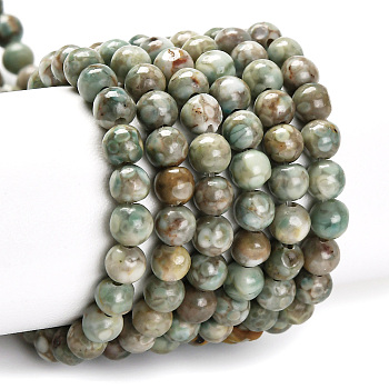 Natural Maifanite/Maifan Stone Beads Strands, Dyed, Round, Green, 4~4.5mm, Hole: 1mm, about 91~100pcs/strand, 14.96~15.35 inch(38~39cm)