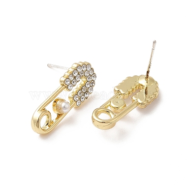 Accessoires de clous d'oreilles en alliage avec strass(FIND-I033-02G)-2