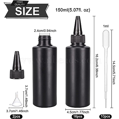 benecreat 28шт. 3 стили пластиковая бутыль с воронкой и пипеткой для переноса(DIY-BC0004-93)-2