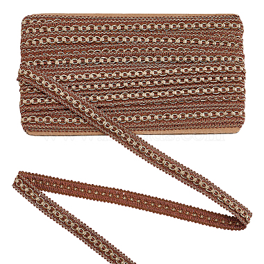 Polyester Centipede Braided Wavy Ribbon(OCOR-WH0070-319B)-1