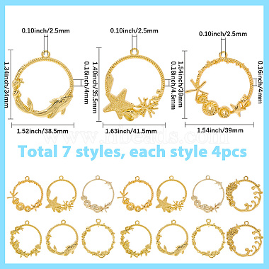 Rack Plating Ocean Theme Alloy Pendants(FIND-SC0014-95)-2