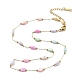 Colorful ABS Plastic Oval Link Chain Necklaces(NJEW-H041-01G)-1