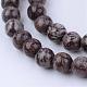 Natural Snowflake Obsidian Beads Strands(G-Q462-8mm-37)-1