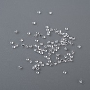 Cubic Zirconia Cabochons, Grade A, Faceted, Diamond, Clear, 1mm(ZIRC-M002-1mm-007)