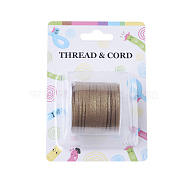 Eco-Friendly Faux Suede Cord, with Glitter Powder, Camel, 3x1.4mm, about 5.46 yards(5m)/roll(X-LW-Q013-3mm-1002)