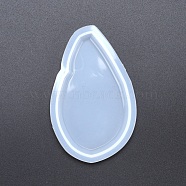 Teardrop Silicone Molds, Resin Casting Molds, For UV Resin, Epoxy Resin Craft Making, White, 89x56x6.5mm(DIY-WH0195-24)