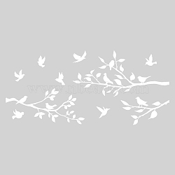 PVC Wall Stickers, for Home Living Room Bedroom Decoration, White, Branch, 320x700mm(DIY-WH0377-169)
