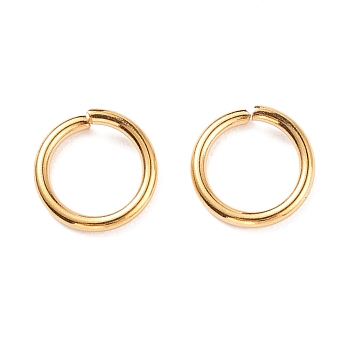 304 Stainless Steel Jump Rings, Open Jump Rings, Golden, 13x1.5mm, Inner Diameter: 10mm