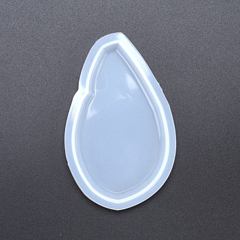 Teardrop Silicone Molds, Resin Casting Molds, For UV Resin, Epoxy Resin Craft Making, White, 89x56x6.5mm