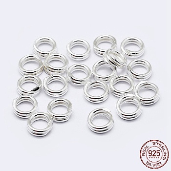 925 Sterling Silver Split Jump Rings, Double Loop Jump Rings, Round Rings, Silver, 5x1mm, Inner Diameter: 3.5mm