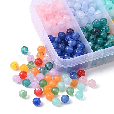 600pcs 10 couleurs perles acryliques rondes imitation pierres précieuses(OACR-YW0001-93)-3