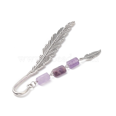 Tibetan Style Alloy Feather Bookmarks(AJEW-JK00220)-4