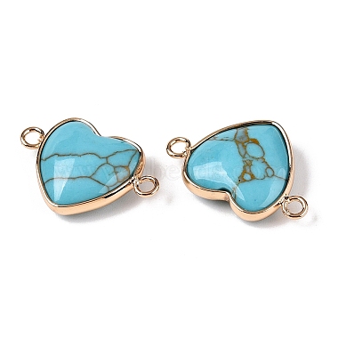 Synthetic Turquoise Love Heart Pendants(G-T138-205E-G)-2