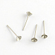 304 Stainless Steel Flat Round Blank Peg Stud Earring Findings(X-STAS-R055-13)-1