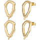 Brass Stud Earring Findings(KK-BBC0017-89)-1