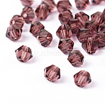 Imitation Crystallized Glass Beads, Transparent, Faceted, Bicone, Dark Orchid, 4x3.5mm, Hole: 1mm about 720pcs/bag(G22QS092)