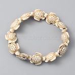 Synthetic Turquoise Tortoise Beaded Stretch Bracelet for Women, Bisque, Inner Diameter: 2 inch(5cm)(BJEW-WH0018-16B)