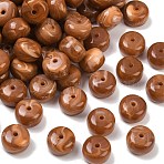 Opaque Acrylic Beads, Rondelle, Chocolate, 14~14.5x9~9.5mm, Hole: 2mm(X-MACR-C037-03C)
