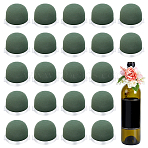 48Pcs Mini Floral Foam Holder, with PP Plastic Findings, Green, 220x167x41mm, Half Round: 45.5x41mm(AJEW-WA0001-46)