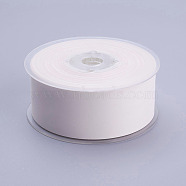 Double Face Matte Satin Ribbon, Polyester Satin Ribbon, Floral White, (1-1/2 inch)38mm, 100yards/roll(91.44m/roll)(SRIB-A013-38mm-105)