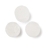 Natural Quartz Crystal Cabochons, Rock Crystal, Flat Round, 10x8~9.5mm(G-K338-39A-03)