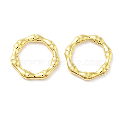 Alloy Linking Rings, Bamboo Joint Ring, Real 18K Gold Plated, 18.5x19x3mm, Inner Diameter: 14mm(FIND-G085-07A-G)