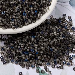 MIYUKI Round Rocailles Beads, Japanese Seed Beads, 8/0, (RR4556) Azuro Matte, 3mm, Hole: 1mm, about 2111~2277pcs/50g(SEED-X0055-RR4556)
