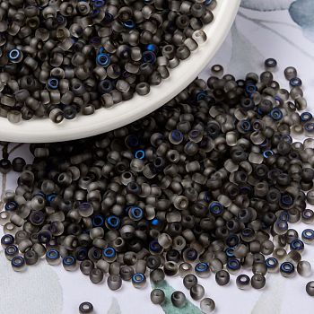 MIYUKI Round Rocailles Beads, Japanese Seed Beads, 8/0, (RR4556) Azuro Matte, 3mm, Hole: 1mm, about 2111~2277pcs/50g