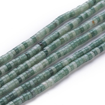Natural Gemstone Beads Strands, Heishi Beads, Flat Round/Disc, 4~4.5x2.5mm, Hole: 0.7mm, about 167pcs/strand, 15.43 inch(39.2cm)