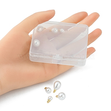 8pcs 4 styles de breloques imitation perles en plastique ABS(KK-YW0001-54)-5
