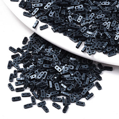 Prussian Blue Rectangle Glass Beads