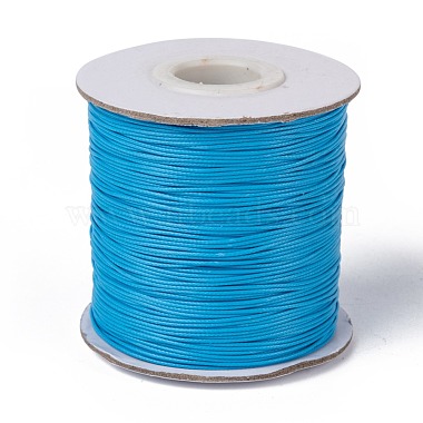 0.5mm DeepSkyBlue Waxed Polyester Cord Thread & Cord