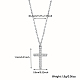 Cubic Zirconia Cross Pendant Necklaces(HQ3013-2)-1