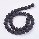 Natural Lava Rock Stone Bead Strands(X-G-R193-18-10mm)-2
