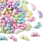 100Pcs Opaque Acrylic Imitation Pearl Beads, Wing, Mixed Color, 9x21.5x6.5mm, Hole: 2mm(OACR-YW0004-22)