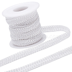 10 Yards Polyester Centipede Braid Lace Trimming, Craft Ribbon for Wedding, Costume, Jewelry, Crafts and Sewing, White, 3/8 inch(11mm)(OCOR-GF0001-55B)