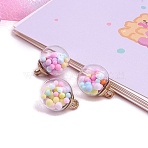 Glass Pendants, with Foam Ball, Round, Mixed Color, 16mm(PW-WGDE50E-08)